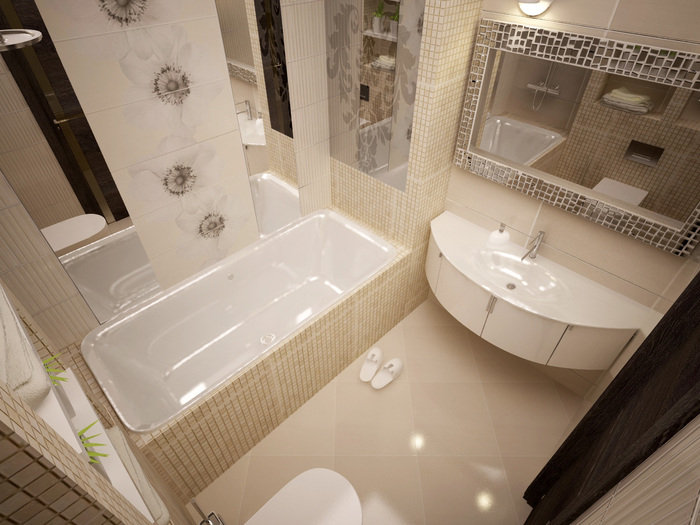 Дизайн ванной комнаты в хрущевке (70 фото)