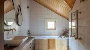 Ванная комната в деревянном доме: популярные способы отделки — видеоматериалы, рейтинг, фотографии